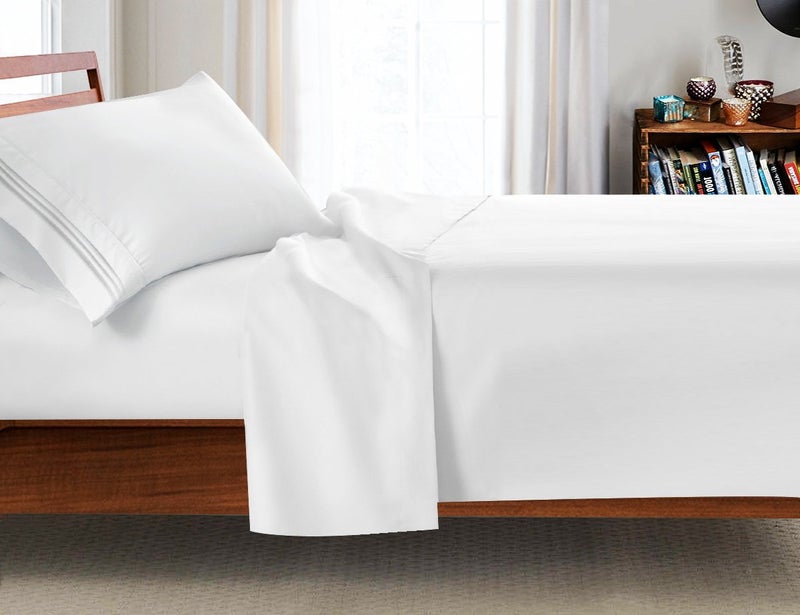 Clara Clark College Dorm Room 3Pc Bed Sheet Set, Twin-Extra Long Size 39"x 80" - Hypoallergenic Brushed Microfiber Sheets