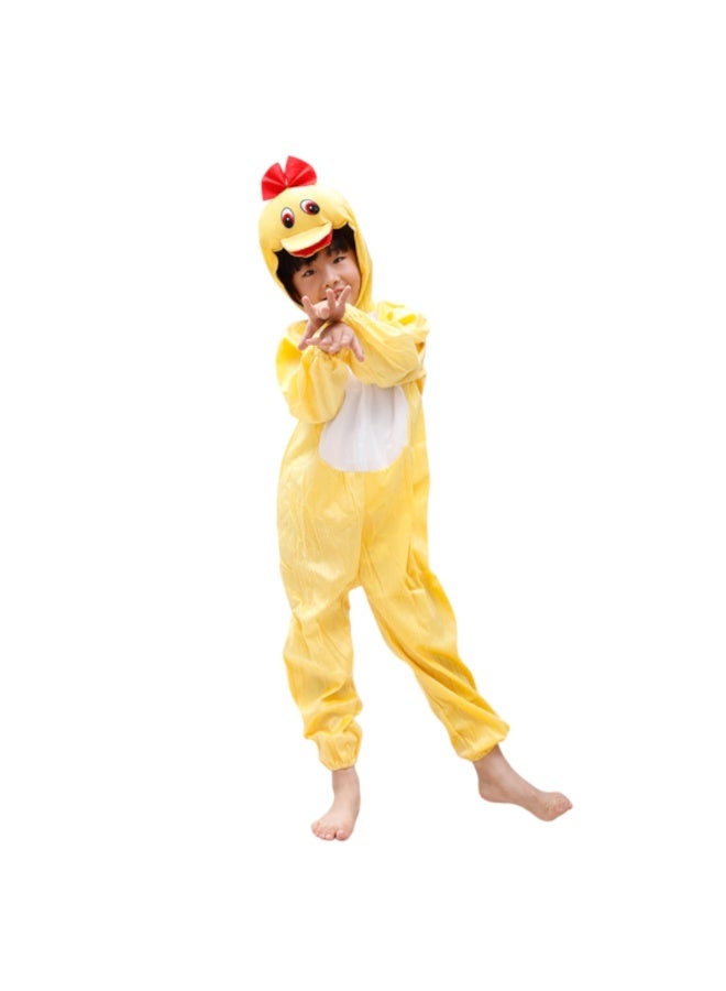 Toy Box Kids Duck Costume Jumpsuit with Hood, Animal Fancy Dress for Kids Party Outfit, Size S(1-3 Years) - Image 1
