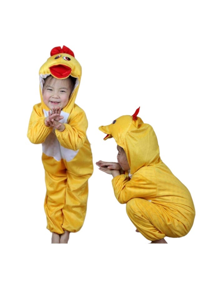 Toy Box Kids Duck Costume Jumpsuit with Hood, Animal Fancy Dress for Kids Party Outfit, Size S(1-3 Years) - Image 2