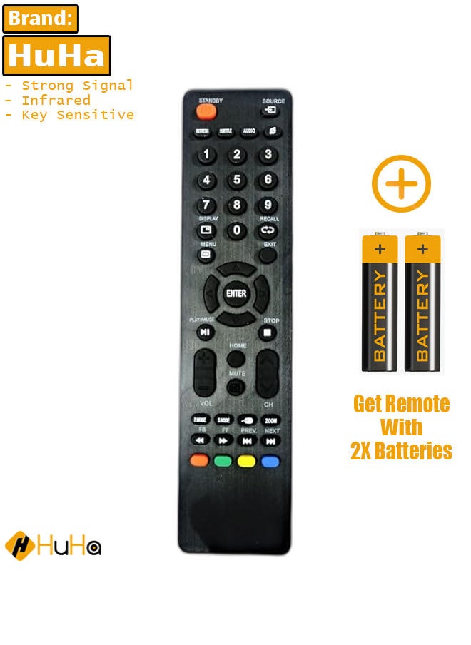 HuHa - New Replacement Remote Control, Remote Control Fit, Universal Remote Control Compatible with Impex LED LCD Smart TV Old Remote Must be Same. - Image 1