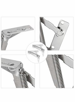 Excefore 80 Degree Cabinet Door Hinge, 2PCS Lift Up Flap Top Door Hinges  Hydraulic Hinges Cabinet Hinge Folding Sofa Bed Spring Hinges for Kitchen Wardrobe Cupboard Cabinet Pneumatic Stop Support Max 10 kg  - Image 4