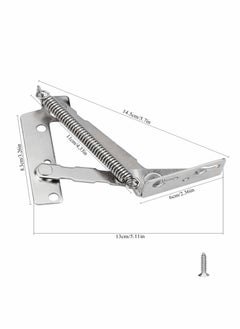 Excefore 80 Degree Cabinet Door Hinge, 2PCS Lift Up Flap Top Door Hinges  Hydraulic Hinges Cabinet Hinge Folding Sofa Bed Spring Hinges for Kitchen Wardrobe Cupboard Cabinet Pneumatic Stop Support Max 10 kg  - Image 3