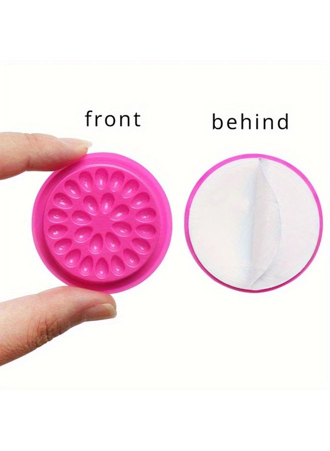 Random Color 4pcs Eyelash Glue Tray with Grafting Eyelash Curler Base Plate and PVC Gasket - Image 5