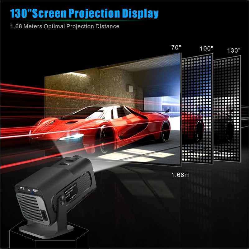 بروجيكتور HD HY320 متاح للمكاتب التجارية والمساكن، يدعم دقة 1080P وتقنية 4K الصلبة وAV1 - Image 4