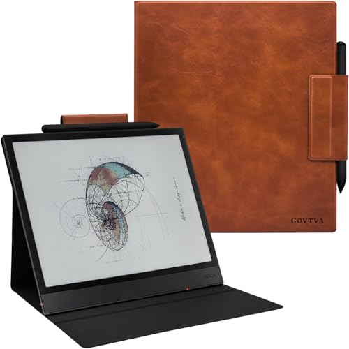 GOVTVA Magnetic Stand Case for Onyx Boox Tablet Note Air 5 C/Note Air 4 C/Note Air 3 C (2025/2024/2023 Released) Ultra-Thin Leather Cover with Magnetic Pen Buckle, Auto Sleep/Wake (Vintage Brown) - Image 1