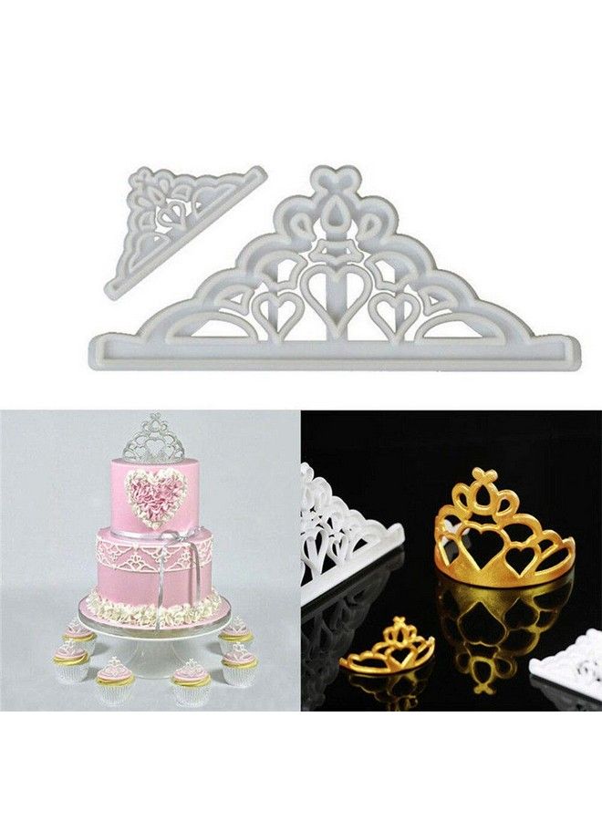 Wixine 2Pcs Crown Chocolate Mold Silicone Mold Fondant Pastry Baking Decor Tools - Image 3