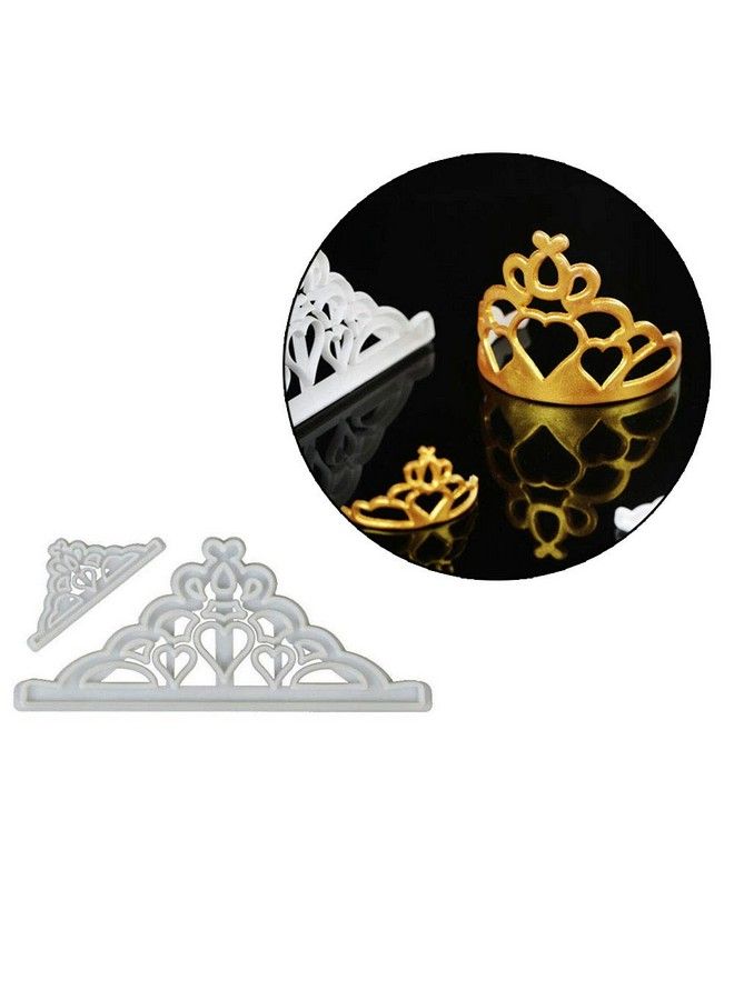Wixine 2Pcs Crown Chocolate Mold Silicone Mold Fondant Pastry Baking Decor Tools - Image 2