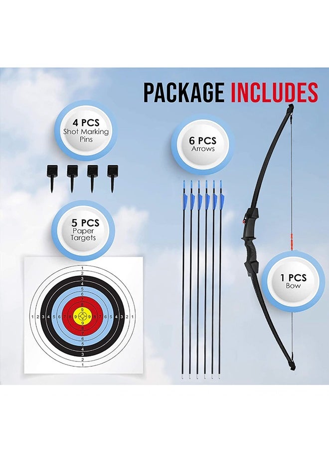 YelaJoy - Kids Bow and Arrow Set, Upgraded Youth Bow and Arrow, Kids and Beginner Bow Practice Bow, With 6 Arrows and Accessories For Outdoor Practice Bow and Arrow Set, Sports/Game (G-1) - Image 1