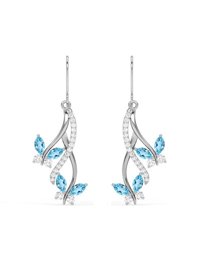 CLARA أقراط فراشة من الفضة الإسترلينية 925 كلارا | مطلية بالروديوم، زيركون سويسري | هدية للنساء والفتيات - Image 1