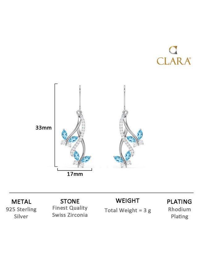 CLARA أقراط فراشة من الفضة الإسترلينية 925 كلارا | مطلية بالروديوم، زيركون سويسري | هدية للنساء والفتيات - Image 4