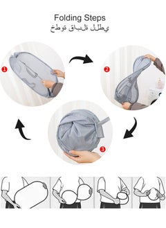 EZGOZ Laundry Basket Clothes Hamper, Foldable Storage Basket,Collapsible Clothes Washing Laundry Hamper,Travel Hamper,Mesh Pop Up Laundry Hamper with Carry Handle,Toy storage bag Grey  - Image 5