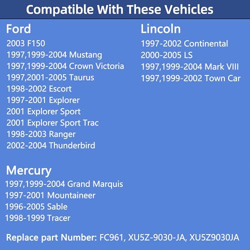 ROVIKE Gas Cap, Fuel Cap For Ford Lincoln Mercury F150 Mustang Crown Victoria Taurus Escort Explorer Ranger Thunderbird Windstar, Aviator Continental LS Town Car,Grand Marquis Mountaineer Sable Tracer FC961 - Image 2