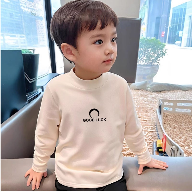 Spring Long-Sleeved T-Shirt For Middle And Big Boys And Girls De Rong Thin Top Long-Sleeved T-Shirt Children'S Base Shirt Trendy - Image 1