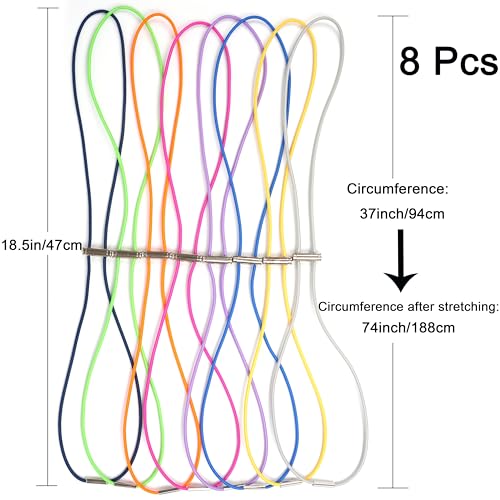 Damyda Garbage Can Bands 8 Pcs Trash Can Bands Adjustable Large Rubber Bands Fits 8-33 Gallon Trash Cans for Kitchen Home Office School Garbage Elastic Bands - Image 3