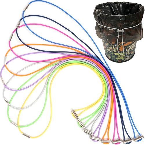 Damyda Garbage Can Bands 8 Pcs Trash Can Bands Adjustable Large Rubber Bands Fits 8-33 Gallon Trash Cans for Kitchen Home Office School Garbage Elastic Bands - Image 2