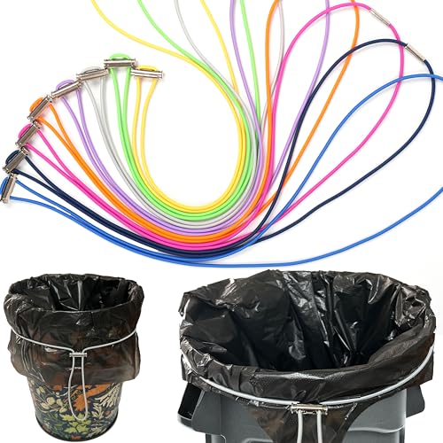 Damyda Garbage Can Bands 8 Pcs Trash Can Bands Adjustable Large Rubber Bands Fits 8-33 Gallon Trash Cans for Kitchen Home Office School Garbage Elastic Bands - Image 5
