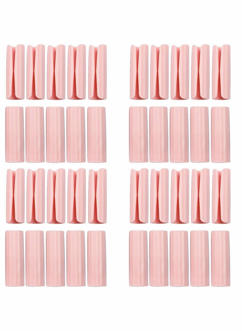 Excefore Bed Sheet Grippers Fasteners Bed Sheet Clips Keep Sheets Snug for Mattresses with Raised Edge,Keeping Sheets and Mattresses Snug 40 Pieces (Pink)  - Image 1