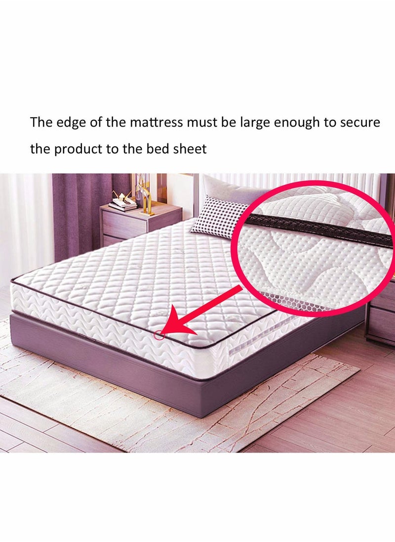 Excefore Bed Sheet Grippers Fasteners Bed Sheet Clips Keep Sheets Snug for Mattresses with Raised Edge,Keeping Sheets and Mattresses Snug 40 Pieces (Pink)  - Image 3