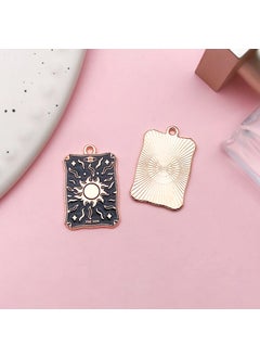 Square Tarot Wheel DIY Alloy Charm 18589-1 PCs kc gold dripping zinc alloy tarot Sun 18x28-3.2g