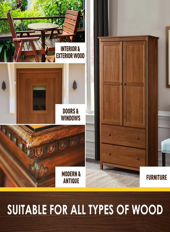 DWIL Water Based Wood Stain - Multiple Finishes, Fast Drying, Indoor and Outdoor Furniture, Wood Paneling, Cabinets and More, Low Odor ＆ Non-Toxic (8.5oz Teak)-with Tools - Image 5