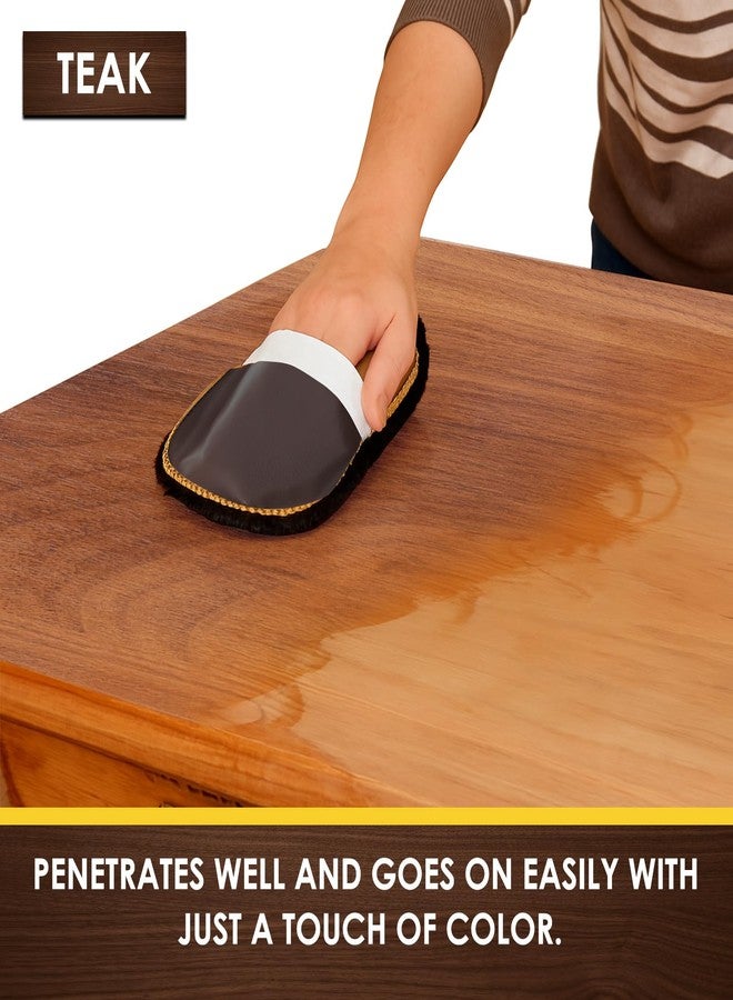 DWIL Water Based Wood Stain - Multiple Finishes, Fast Drying, Indoor and Outdoor Furniture, Wood Paneling, Cabinets and More, Low Odor ＆ Non-Toxic (8.5oz Teak)-with Tools - Image 2