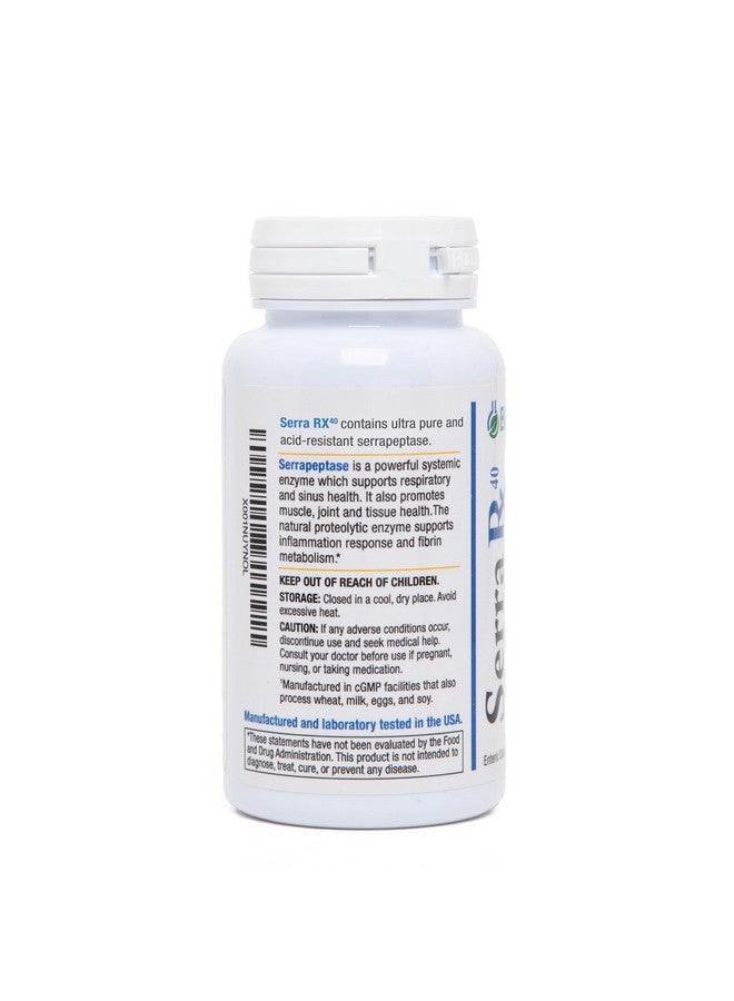 Biomedic Labs RX Serra-RX 40,000 SPU Serrapeptase - Acid-Resistant Proteolytic Systemic Enzyme, Non-GMO, Gluten Free, Vegan, 90 Veg Capsules - Image 2