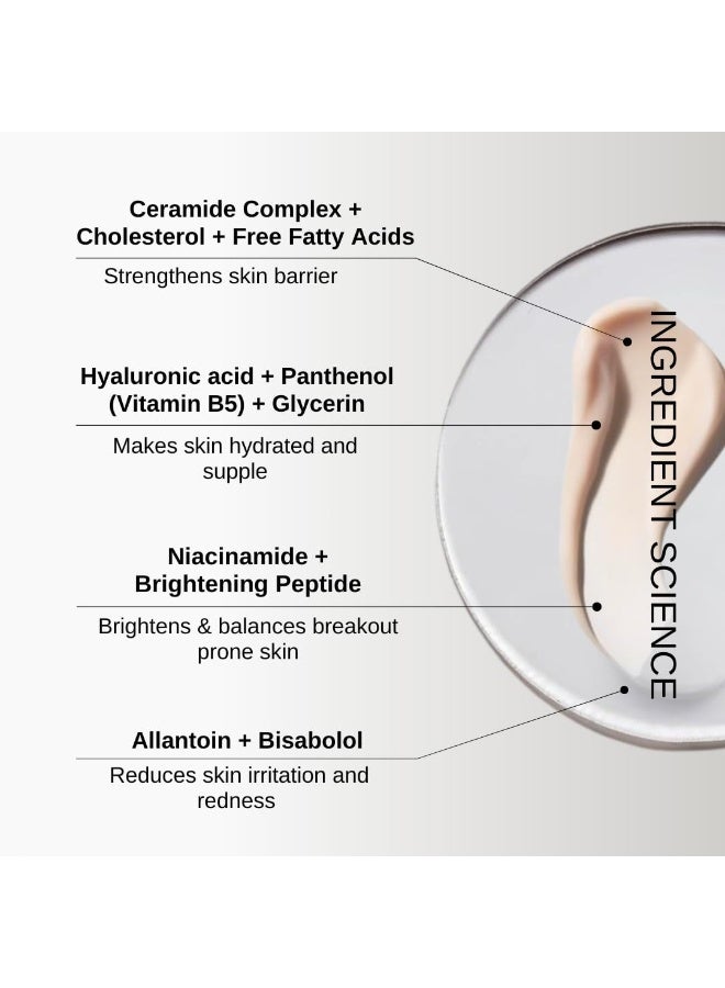 The Formularx Sun Relief Ceramide Sunscreen SPF 50 PA++++ | Broad Spectrum UV & Blue Light Protection | For Oily, Acne prone, Sensitive Skin | Brightening Barrier Care with Niacinamide, Hyaluronic acid, & Peptides | Lightweight, No White Cast | Water & Sweat Resistant | Men & Women | 50g - Image 5