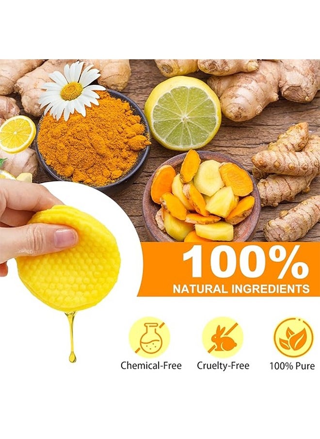 EELHOE - Kojic acid & Turmeric Cleansing Pads, Turmeric Exfoliating Face Scrub Pads, Turmeric Cleansing Pads Helps Balance Skin Oil And Water 30 Pads - Image 1