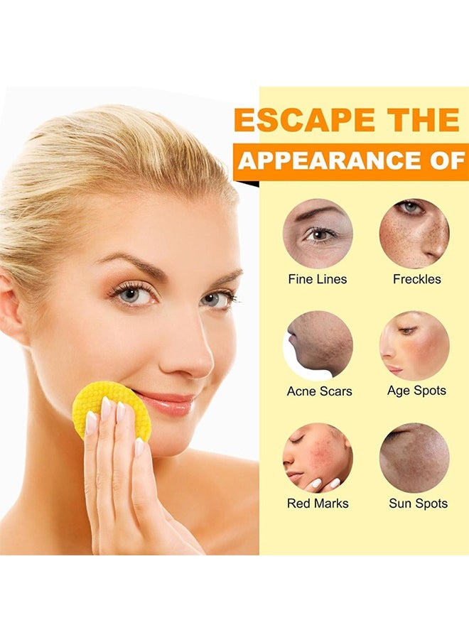 EELHOE - Kojic acid & Turmeric Cleansing Pads, Turmeric Exfoliating Face Scrub Pads, Turmeric Cleansing Pads Helps Balance Skin Oil And Water 30 Pads - Image 1