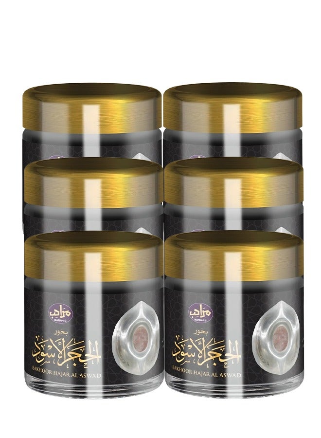 MARAHIB 6 Pieces Bakhoor Hajar Al Aswad 30 Grams - Image 1