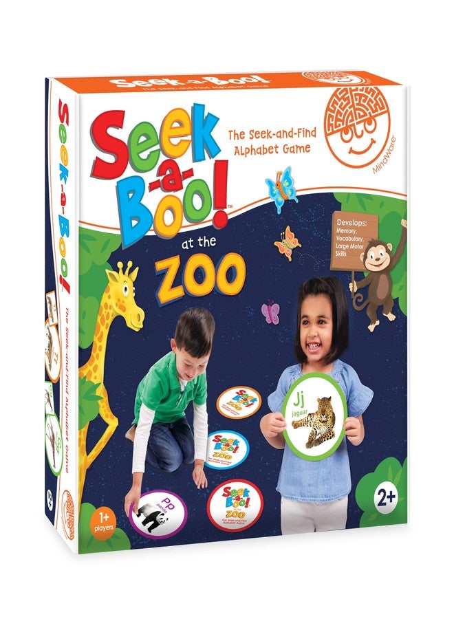 MindWare Seek-a-Boo! at The Zoo The Seek-and-Find Alphabet Matching Game - Fun Toddler Games Ages 2-4 - Improves Memory, Vocabulary and Letter Recognition - Image 1