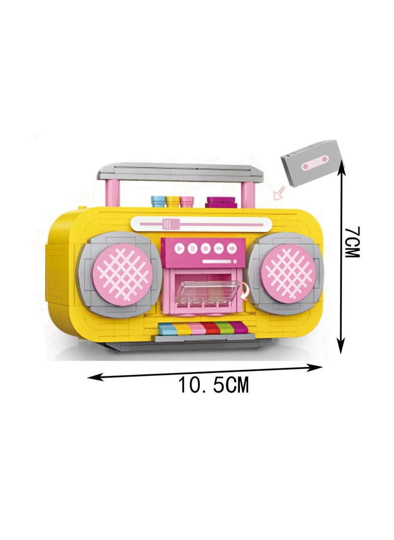 419pcs Yellow Recorder Model Set Building Blocks Creative Diy Simulation Collection Building Assembly Toys Children'S Gifts Home Decorations  - Image 2