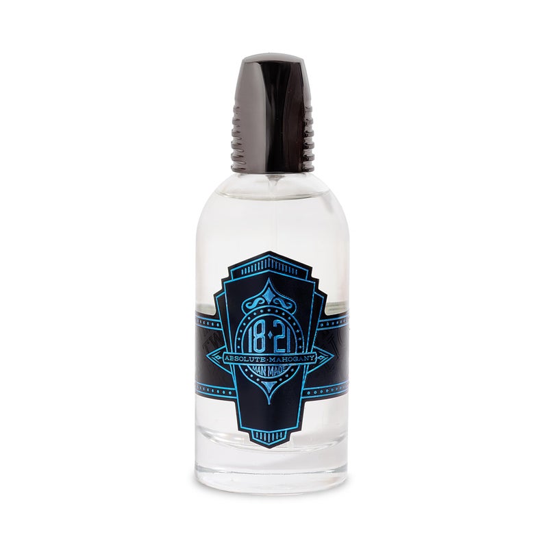 18.21 Man Made Menâ€™s Cologne, Absolute Mahogany Fragrance, 3.4 fl. oz - Long-Lasting Eau de Parfum for Men, Sweet Scent with Woodsy Undertones - Eau de Toilette with Masculine Aromatics - Image 1
