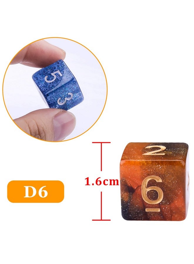 AUSTOR 35 Pieces Dices 6 Sided Polyhedral Dice Set Mixed Color 6 Sides Dice Assortment With A Black Velvet Storage Bag For Dnd Rpg Mtg Table Games - Image 2