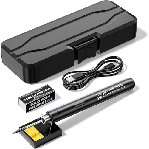 Serplex® Cordless Electric Soldering Iron Pen, USB Rechargeable, Quick Heat-Up, Adjustable Temperature for Precision Work, Includes Stand, USB Cable & Storage Case, Ideal for DIY and Jewelry Tasks - Image 1