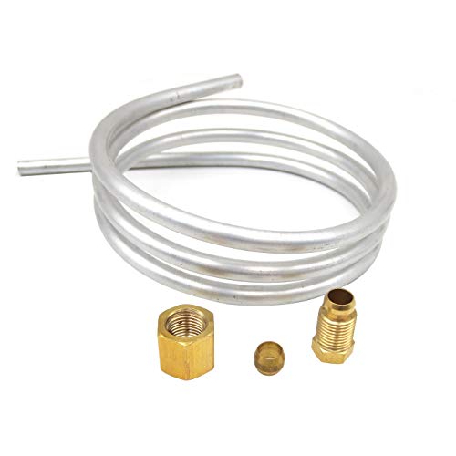 Meter Star 1/4" Aluminum Tubing Kit with Compression Olive Fittings M10x1 Female and Male Length 39.5 Inch for Gas Water Heater,Furnace Heater and Valve Pilot Burner Tube Pipe Assembly Parts - Image 4