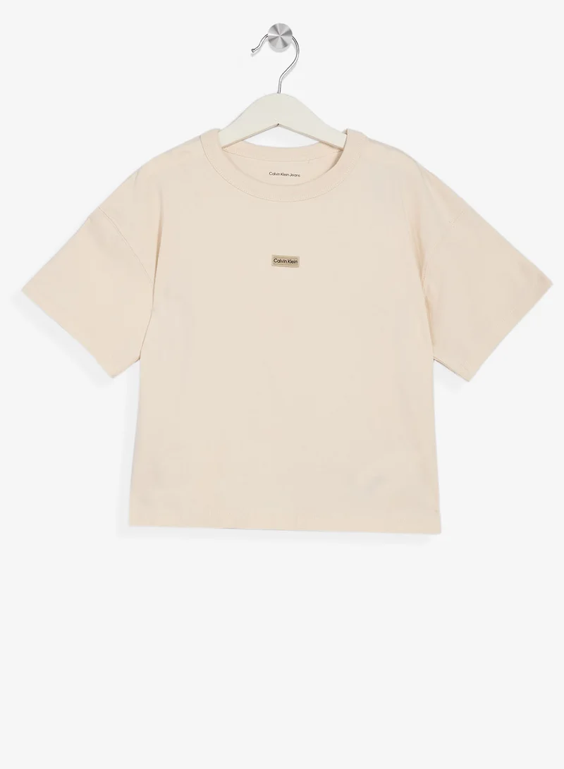 Calvin Klein Jeans Youth logo Crew Neck T-Shirt