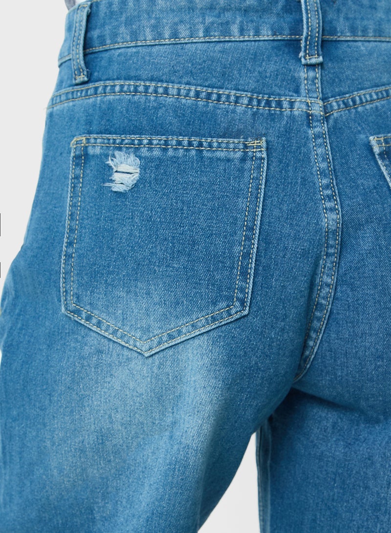 Ginger High Waist Denim Bermuda Shorts  - Image 5