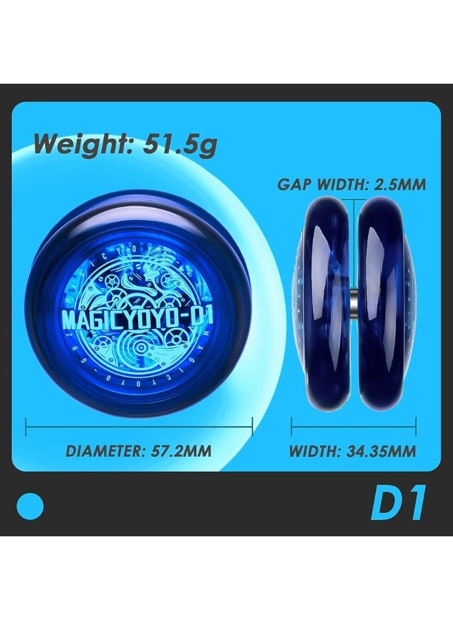 MAGICYOYO - Looping Yoyo D1 Responsive Yoyo for Kids  2A Loop Yoyo for Beginner Starter Yoyo Easy to Play Basic String Tricks Blue - Image 1