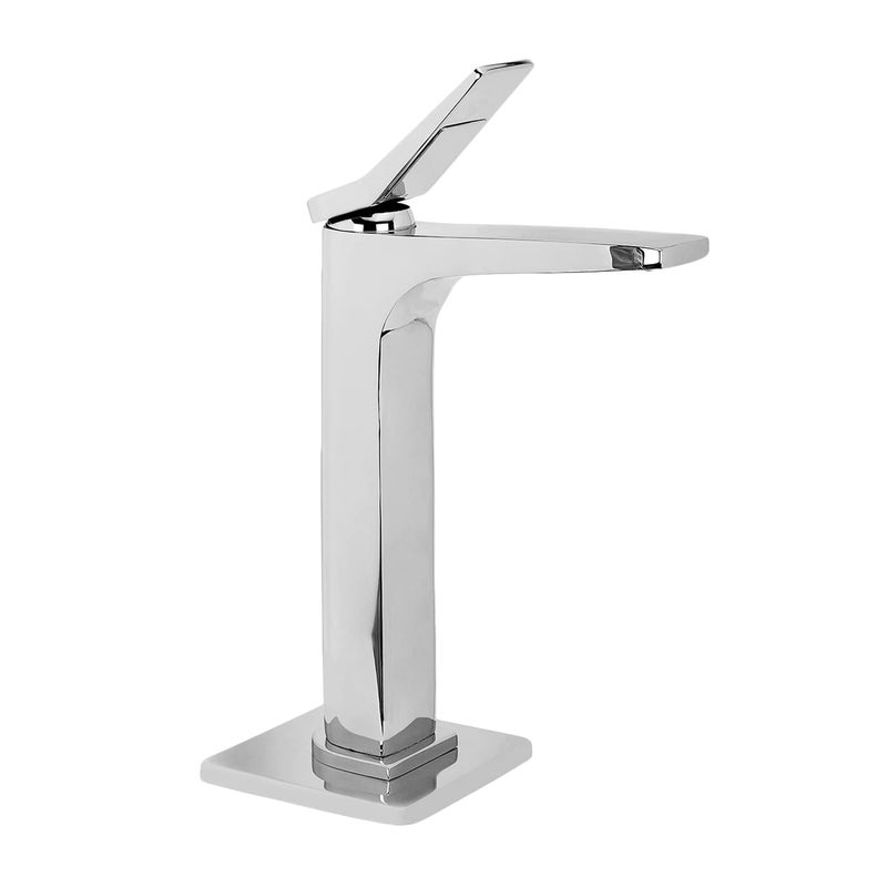 Hindware Italian Collection F410012CP Edge Single Lever Hot and Cold Basin Mixer - Tall, Brass with Chrome Finish - Image 2