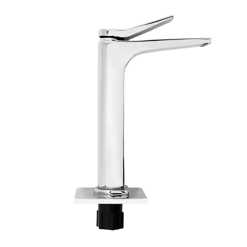 Hindware Italian Collection F410012CP Edge Single Lever Hot and Cold Basin Mixer - Tall, Brass with Chrome Finish - Image 3