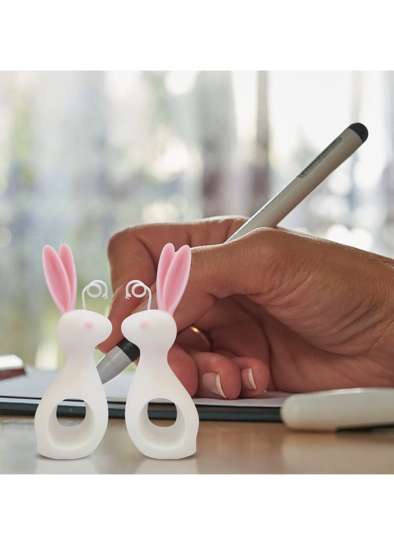 Excefore - 2Pcs Silicone Mold 3D Couple Rabbit Candle Molds for Making, Bunny Mold, DIY Plaster Soap Craft Making Tool - Image 1