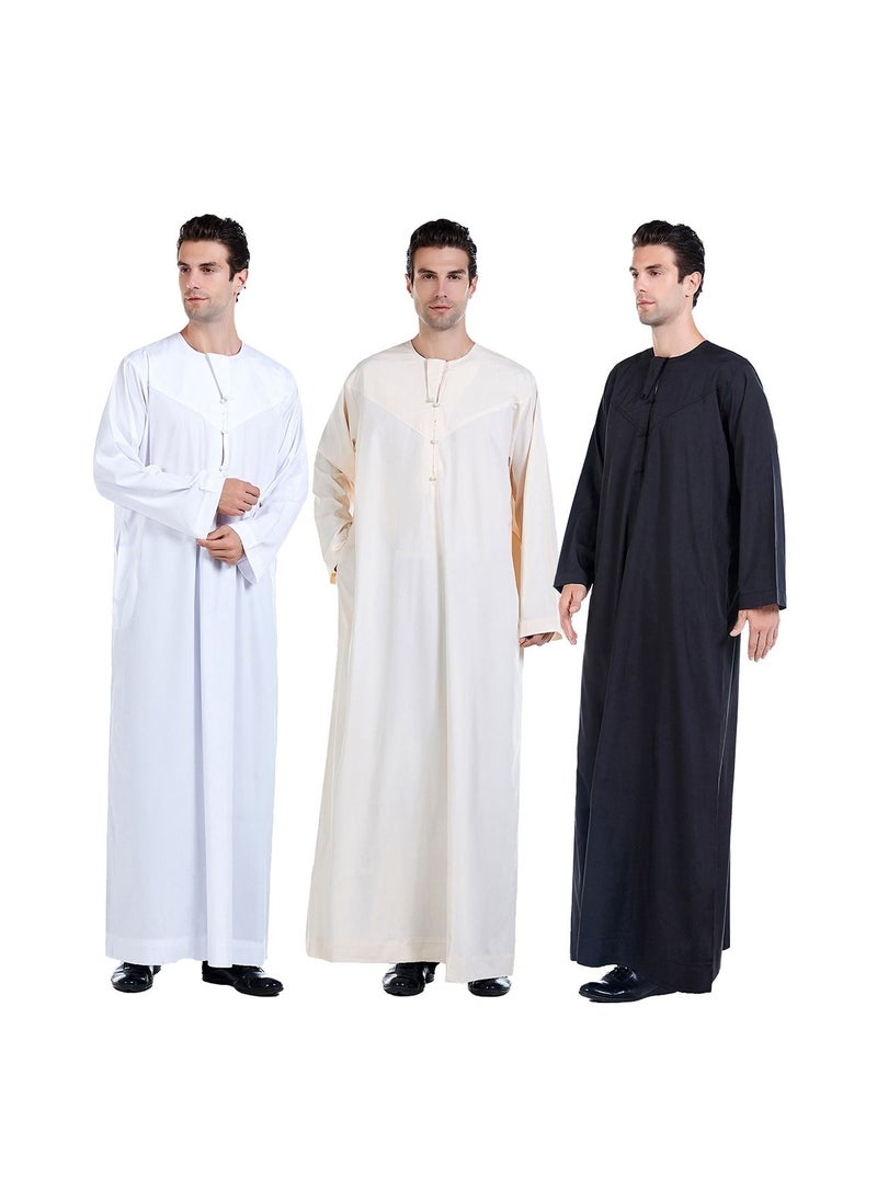 Loquat Muslim Arab Men Thobe Thawb Caftan  - Image 5