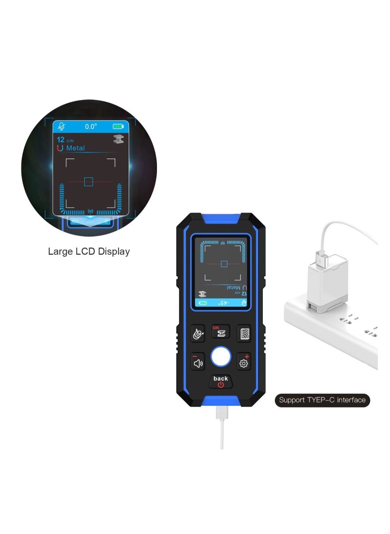 Generic Stud Finder for Walls Rechargeable Stud Scanner Wall Metal Detector for Wood Magnetic Metal AC Wire Support Voice Broadcast HD LCD Screen  - Image 5