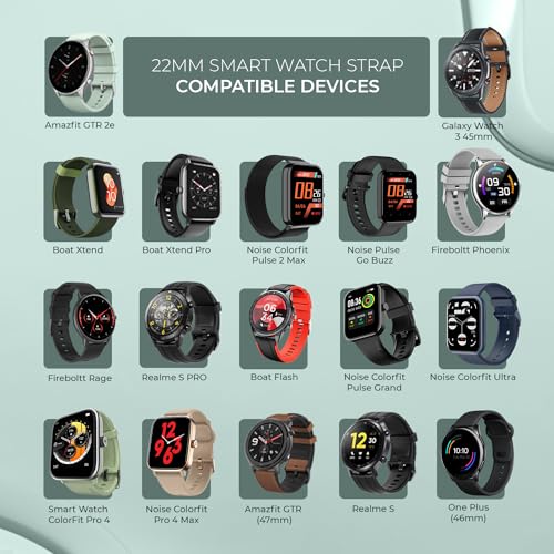 PunnkFunnk Punnk Funnk 22MM Silicone Strap with Folding Magnetic Lock Compatible with Samsung Galaxy Watch 3 45mm/ Galaxy Watch 46mm/Gear S3 Classic/Frontier Compatible All 22MM Watches(Green) - Image 5