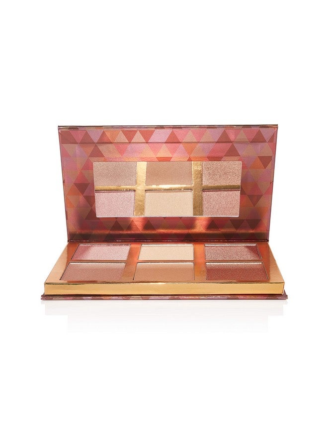 Glowing Highlighter Makeup Palette ; 6 Illuminating Shades To Suit Different Skin Tones ; Nontoxic And Paraben Free ; Vegan And Cruelty Free ; Natural Look