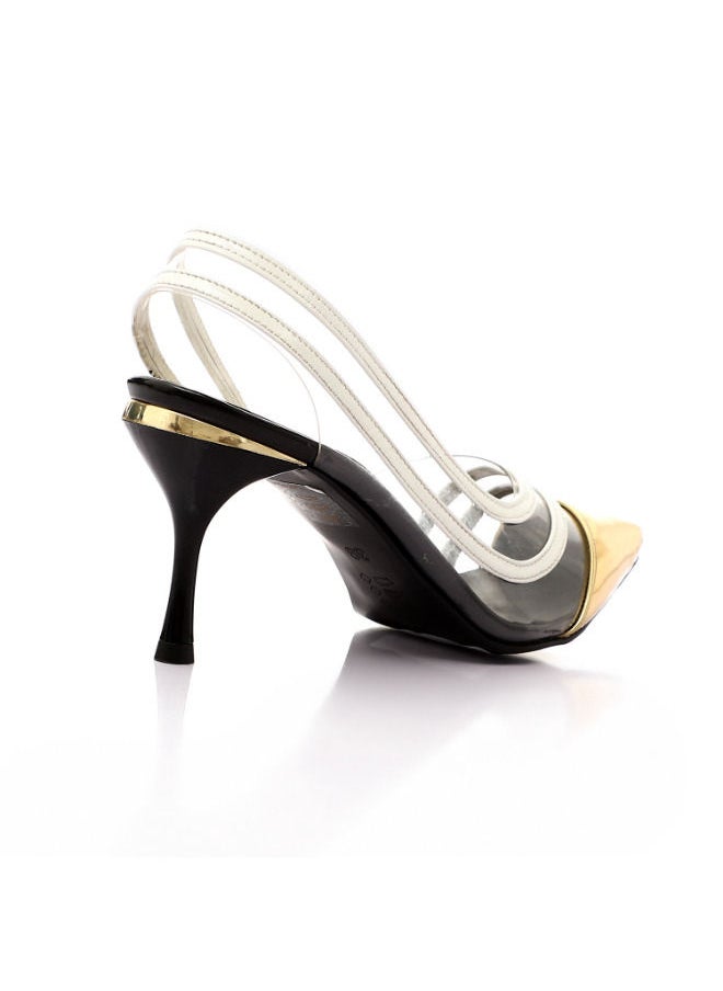 Mr.joe - Transparent BI-Tone Heeled Slingback Pumps Multicolor - Image 1