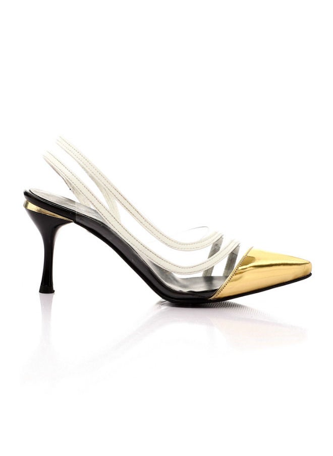 Mr.joe - Transparent BI-Tone Heeled Slingback Pumps Multicolor - Image 1