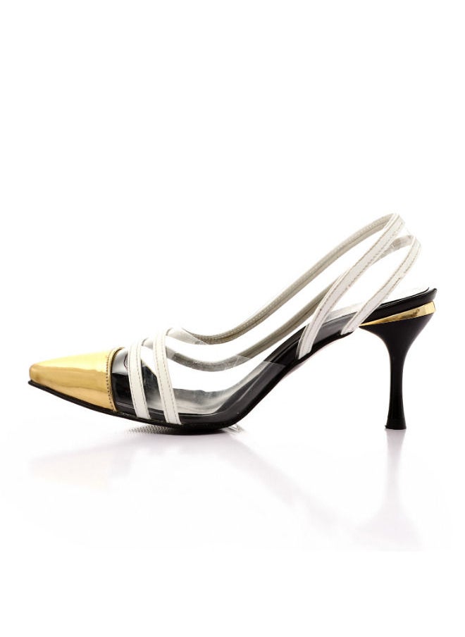 Mr.joe - Transparent BI-Tone Heeled Slingback Pumps Multicolor - Image 1