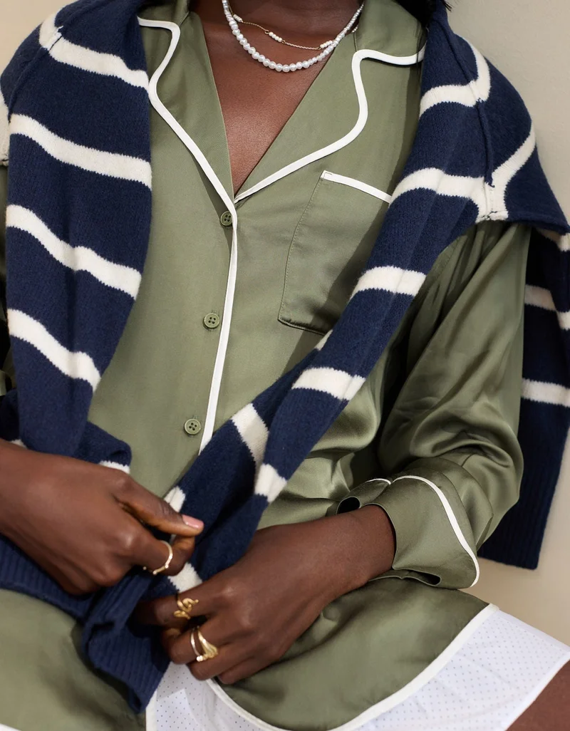 Aerie  Aerie Off-Duty Satin Shirt for Women | Best Price UAE